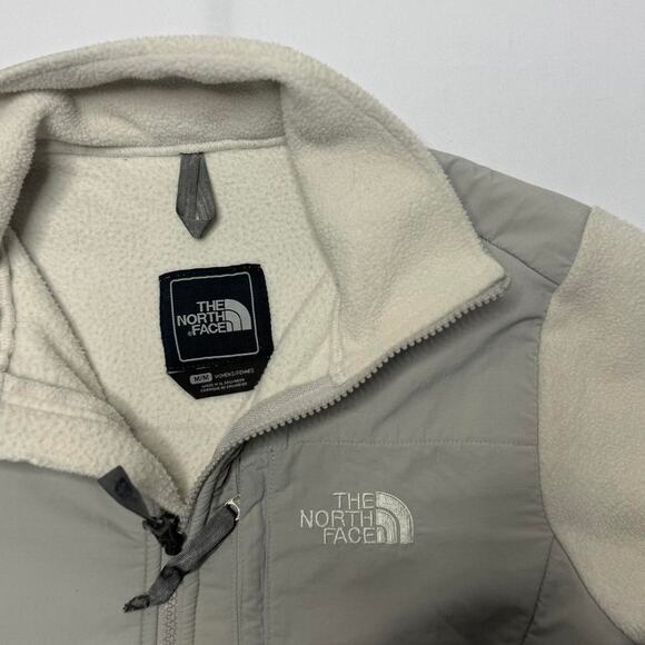 The North Face Women’s Full Zip Fleece Jacket Gray/Cream Size M - Picture 2 of 7